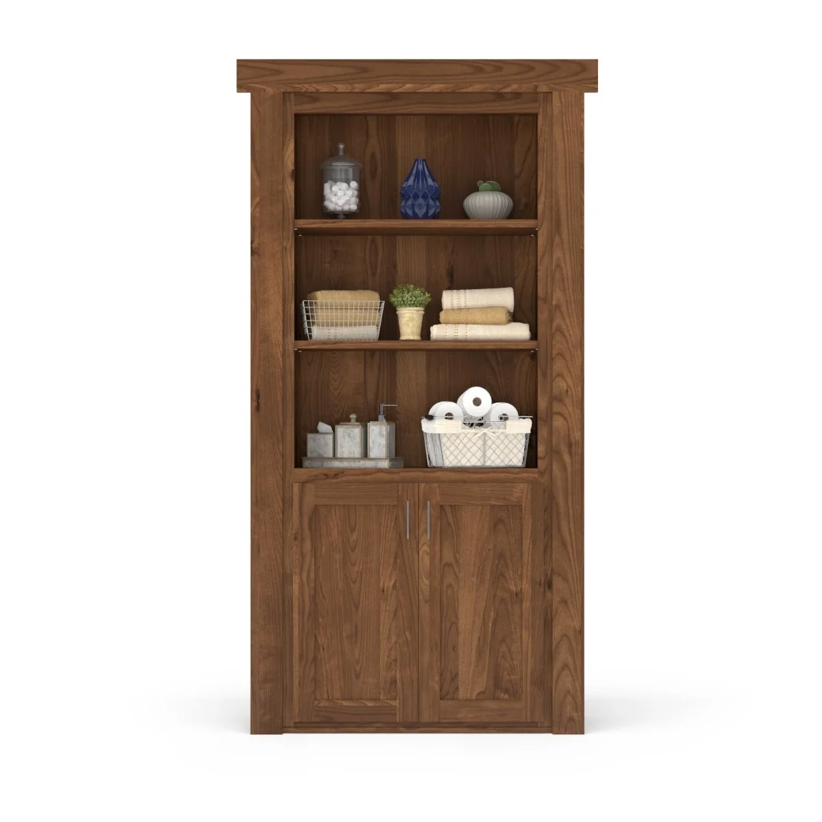 Hidden Flush Mount Knotty Alder Hamper Door - Image 10