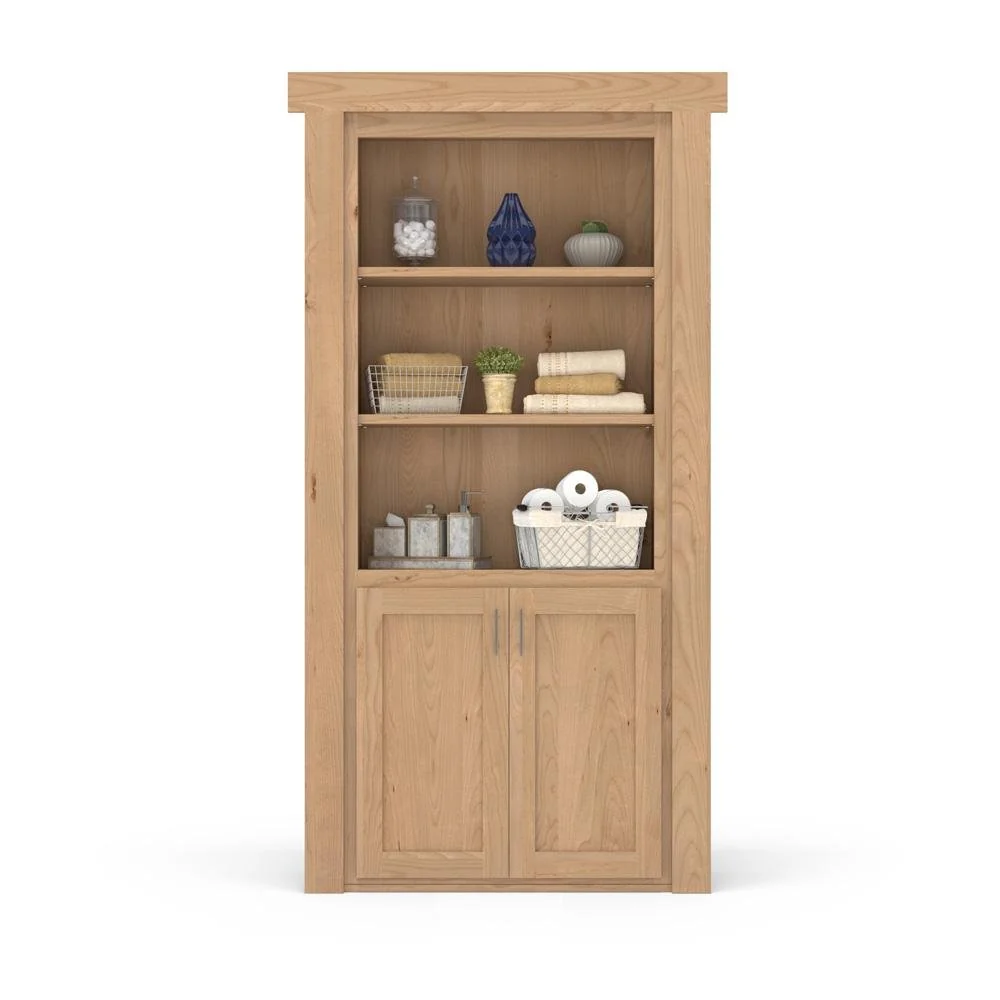 Hidden Flush Mount Knotty Alder Hamper Door - Image 7