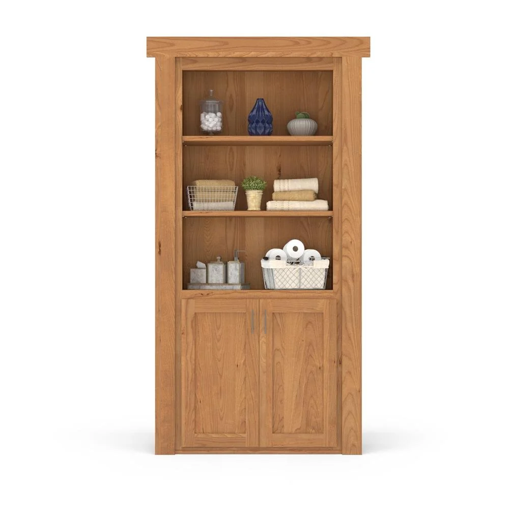 Hidden Flush Mount Knotty Alder Hamper Door - Image 8