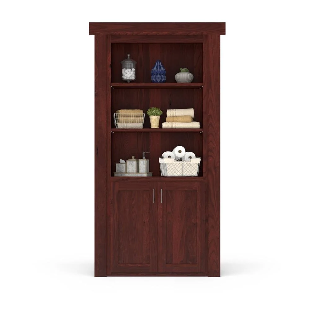 Hidden Flush Mount Knotty Alder Hamper Door - Image 9