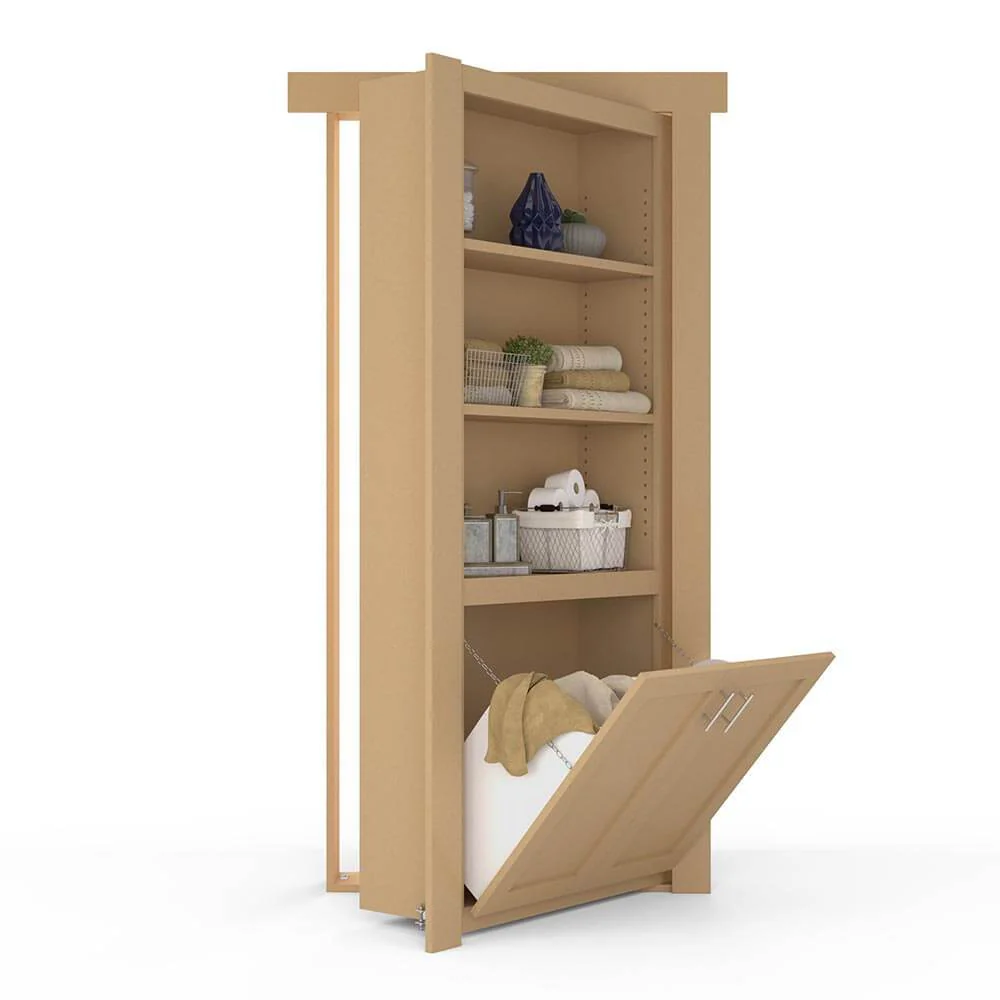 Hidden Flush Mount Paint Grade Hamper Door