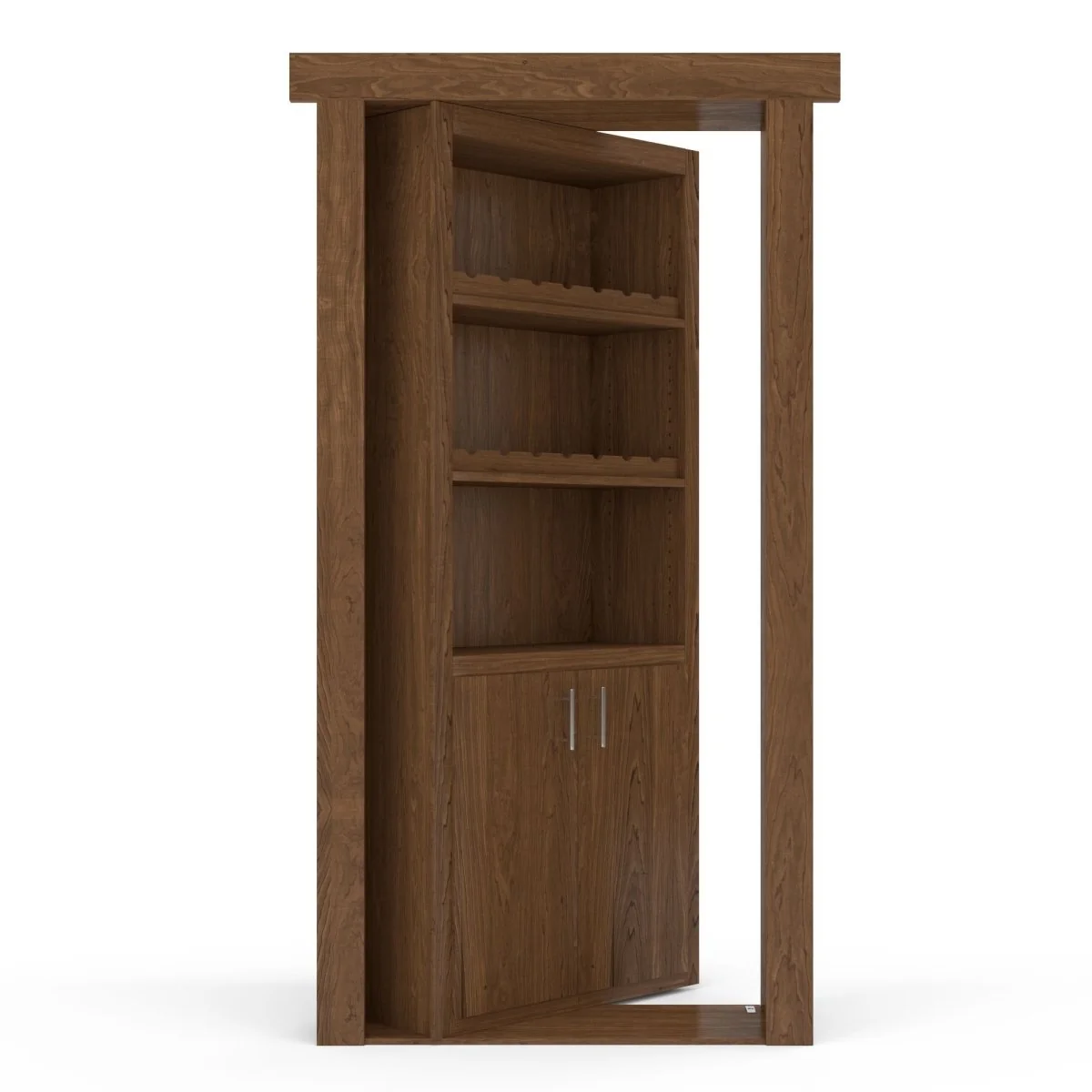 Hidden Flush Mount Maple Wine Rack Door - Image 13
