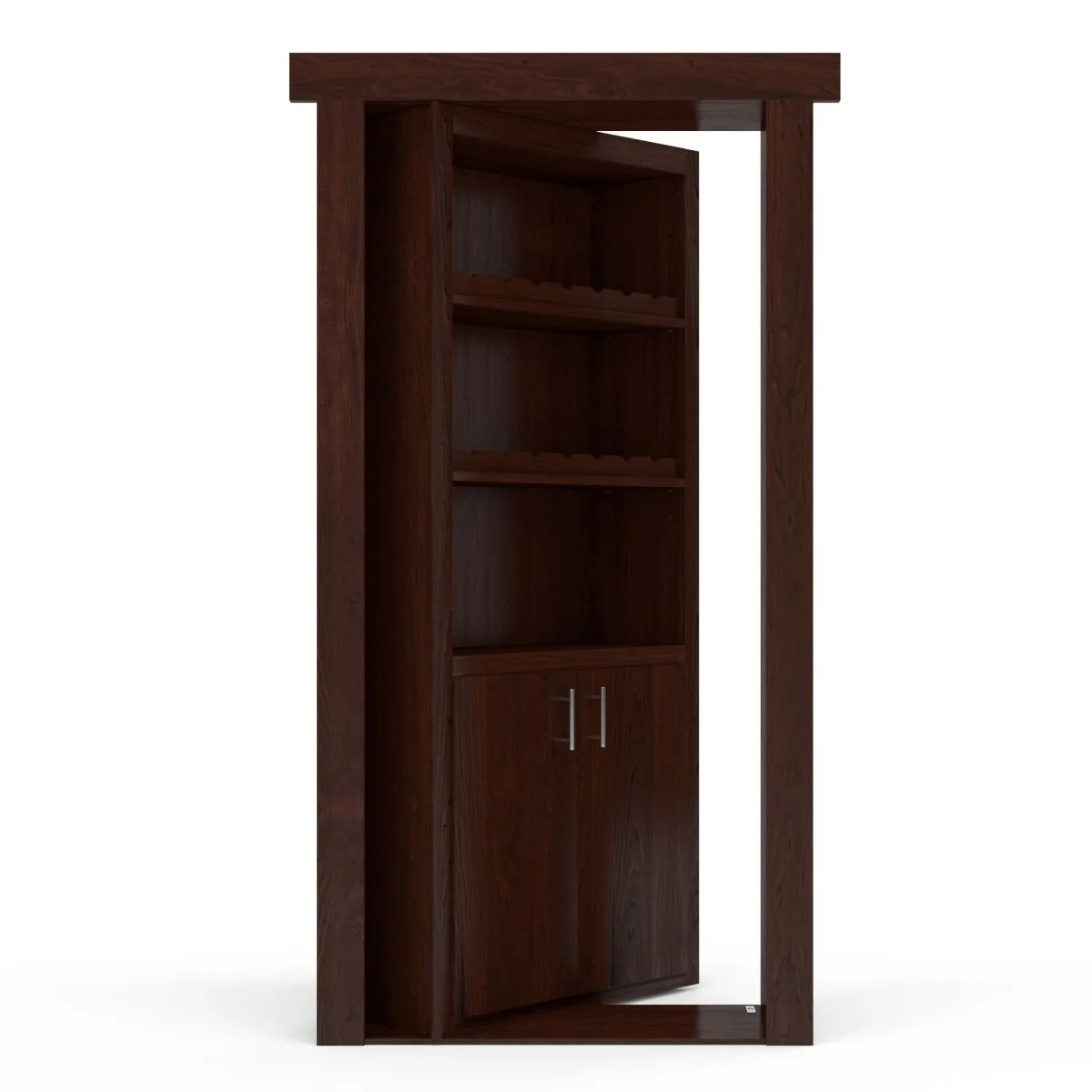 Hidden Flush Mount Maple Wine Rack Door - Image 15