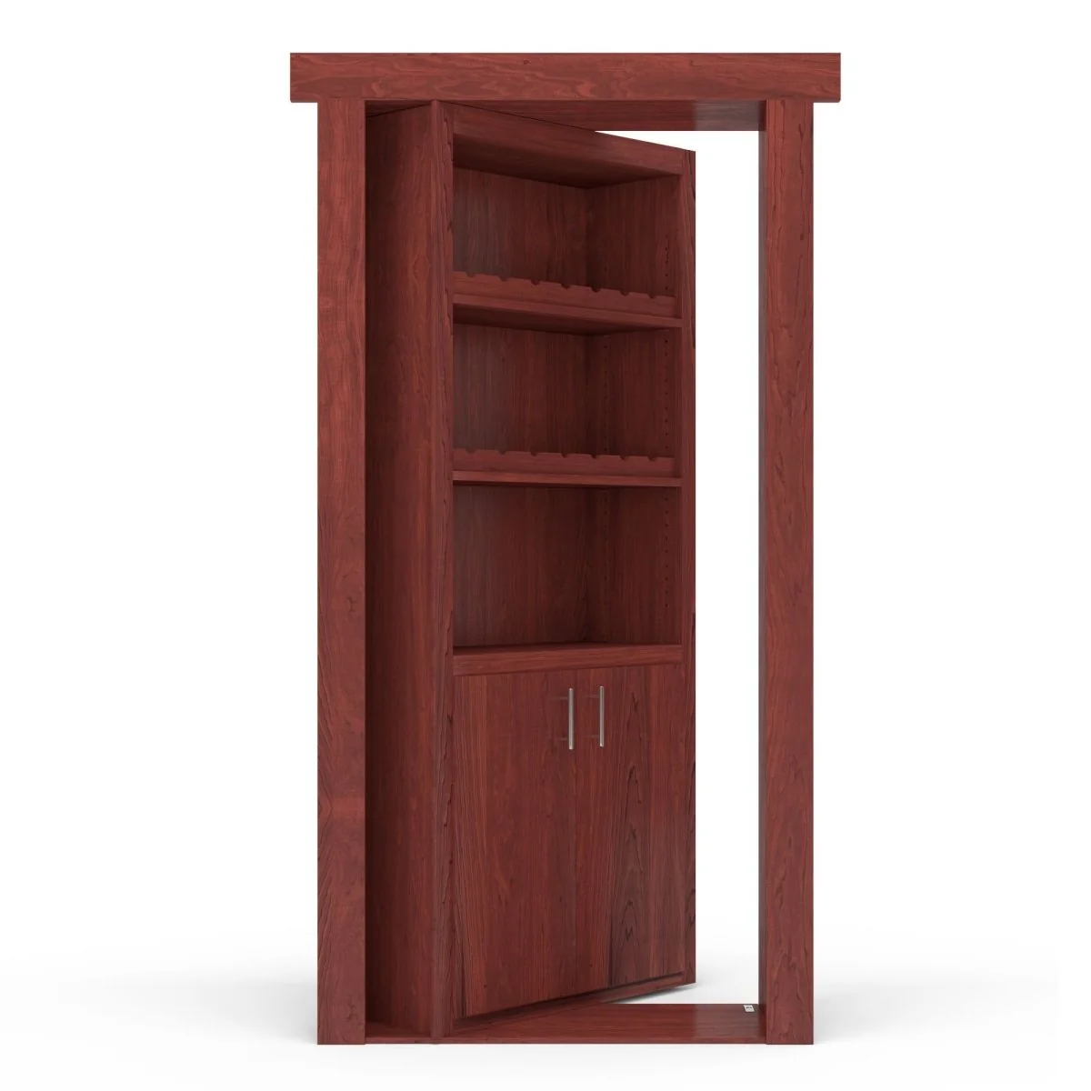 Hidden Flush Mount Maple Wine Rack Door - Image 16