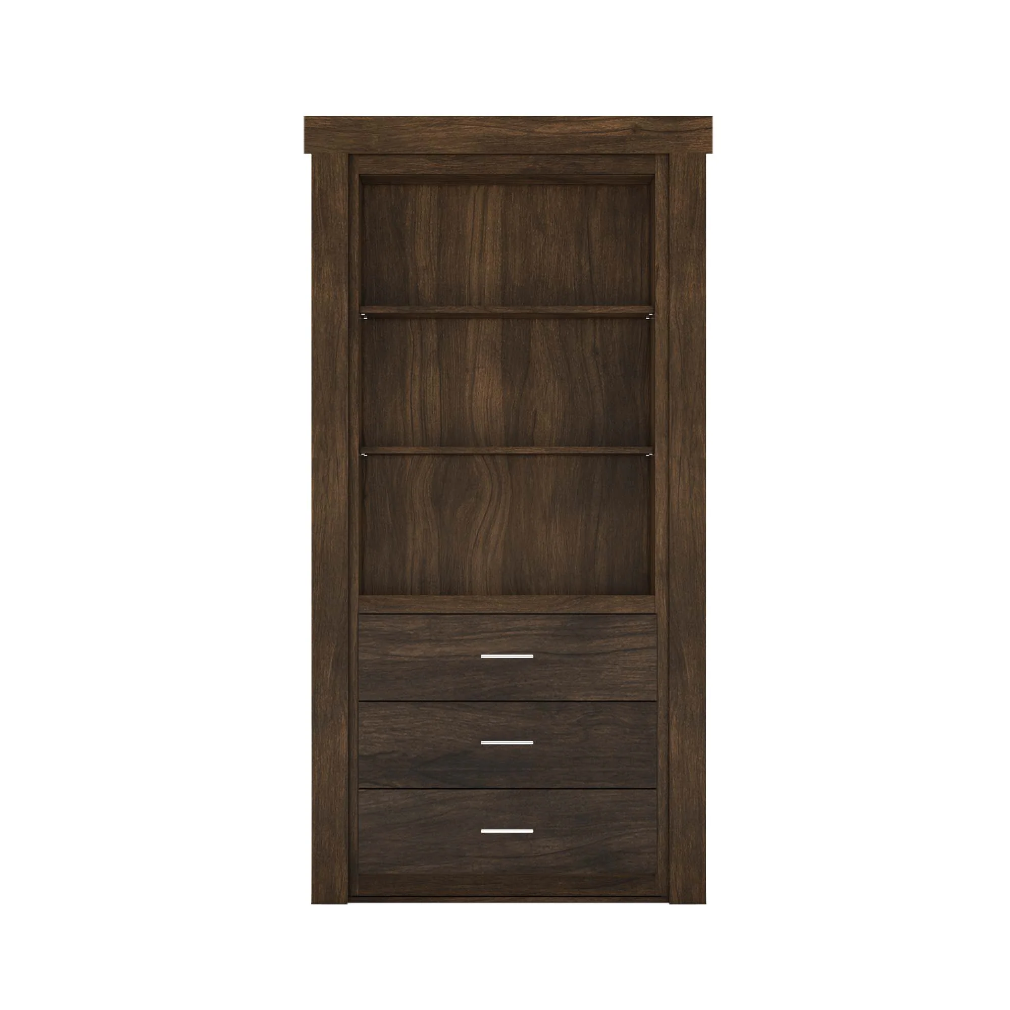 Hidden Flush Mount Walnut Dresser Door - Image 3