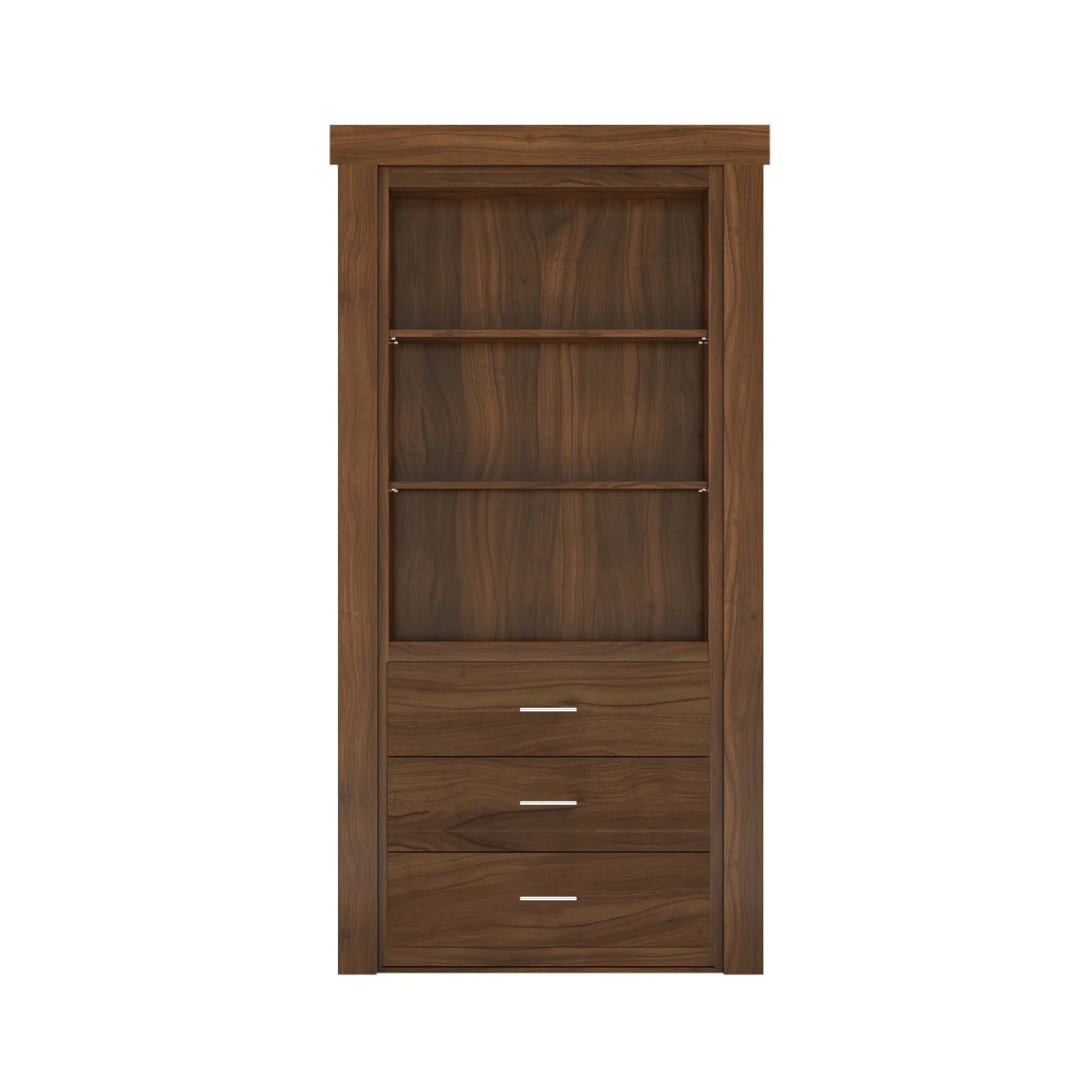 Hidden Flush Mount Walnut Dresser Door - Image 5