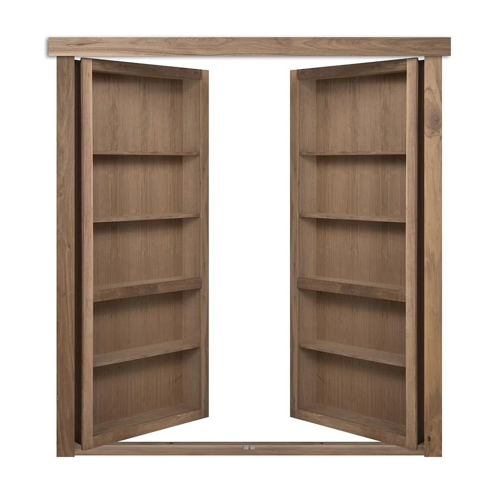 Hidden Walnut French Door