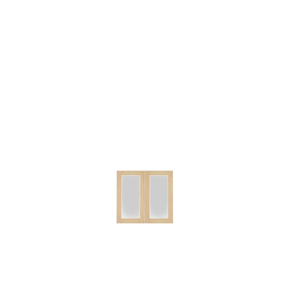 Lower Glass Panel Cabinet Door (White Oak) (Single Door) - Image 3