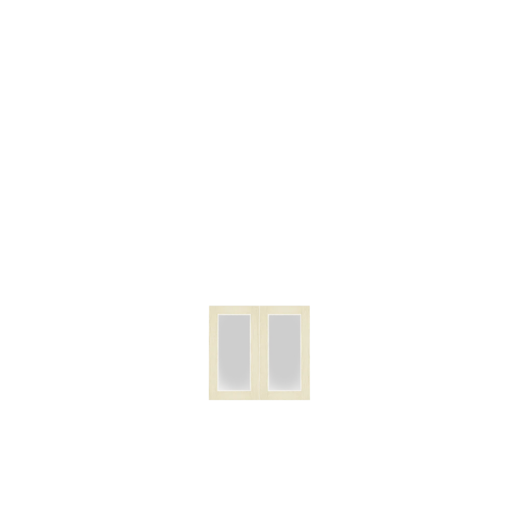 Lower Glass Panel Cabinet Door (White Oak) (Single Door) - Image 4