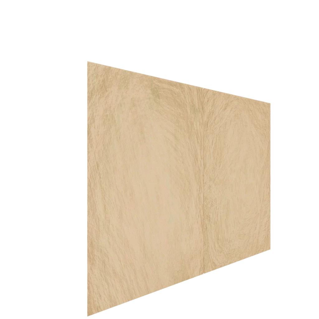 Lower Inset Slab Cabinet Door (White Oak) (Single Door)