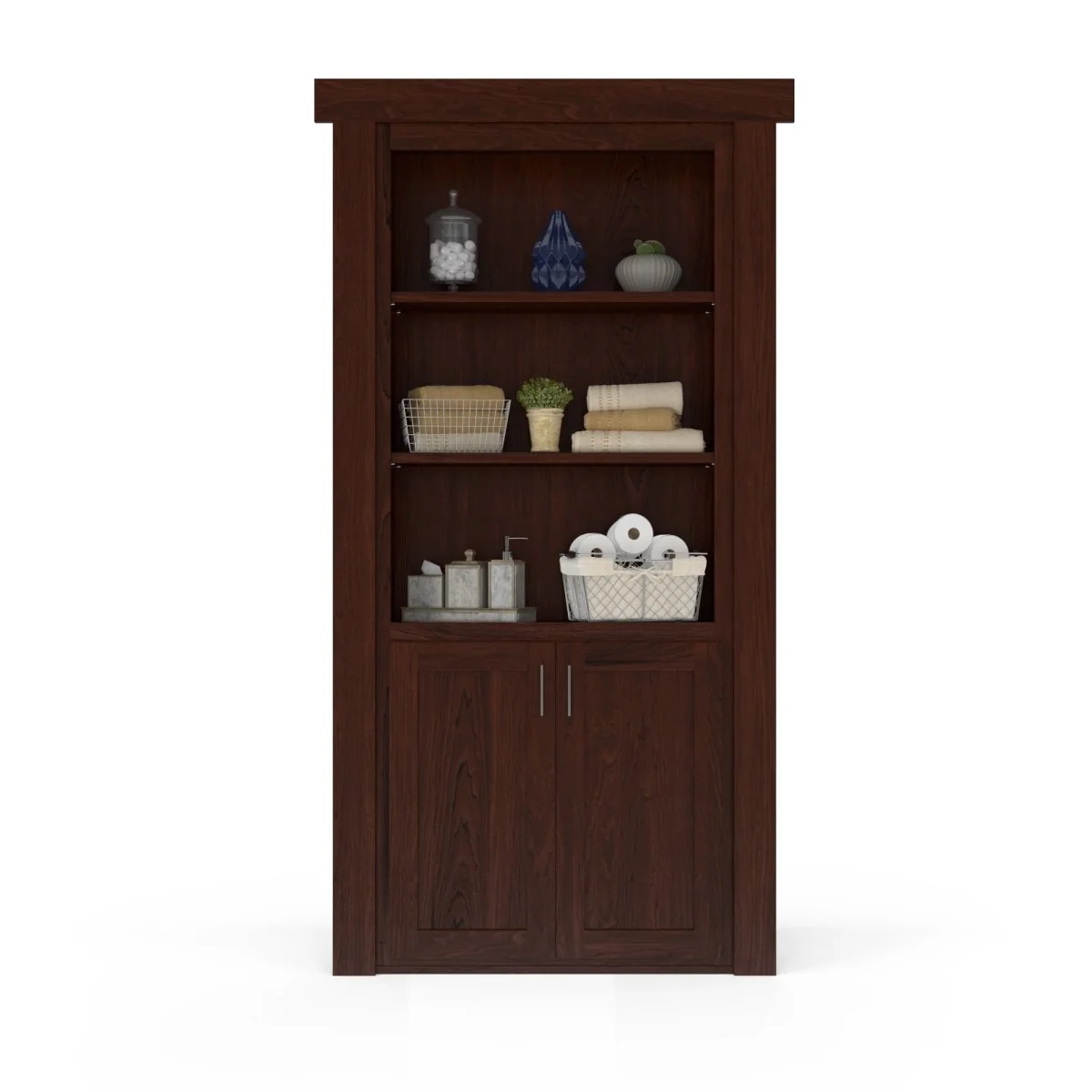 Hidden Flush Mount Maple Hamper Door - Image 11