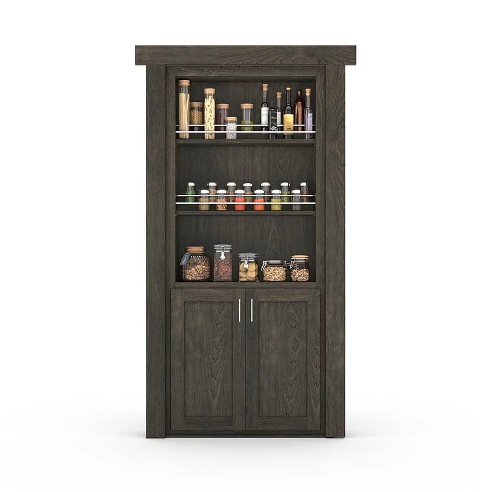 Hidden Flush Mount Maple Spice Rack Door - Image 12