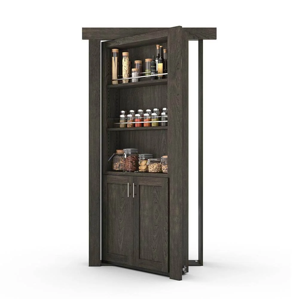 Hidden Flush Mount Maple Spice Rack Door - Image 3