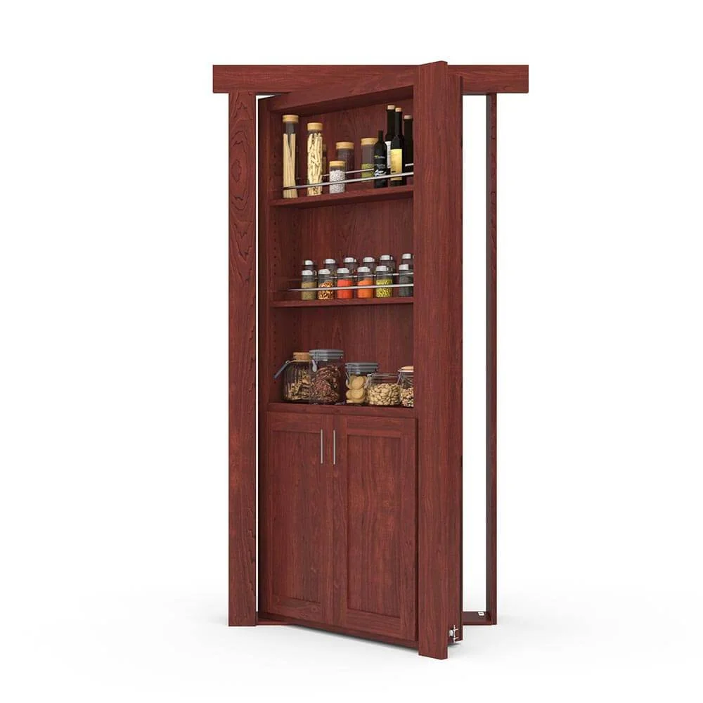 Hidden Flush Mount Maple Spice Rack Door - Image 4