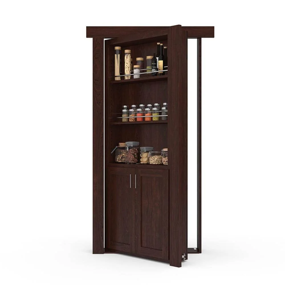 Hidden Flush Mount Maple Spice Rack Door - Image 6