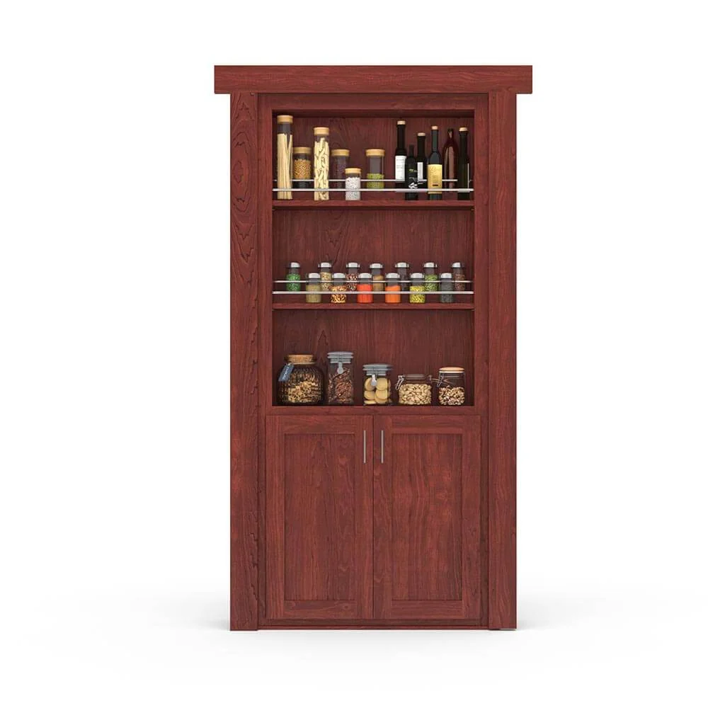 Hidden Flush Mount Maple Spice Rack Door - Image 9