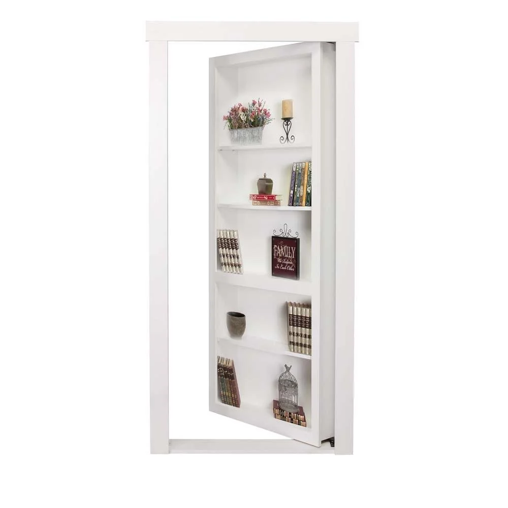 Assembled Flush Mount Paint Grade Hidden Bookcase Door - Image 3