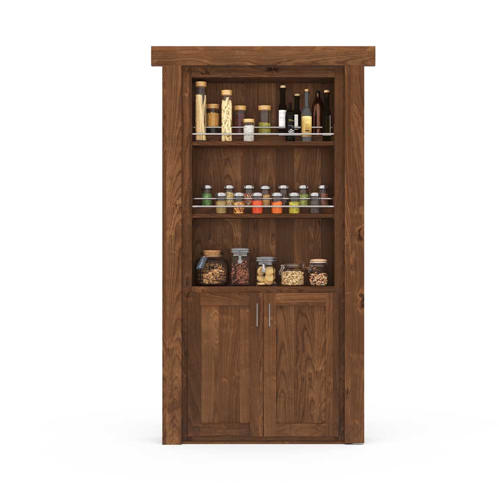 Hidden Flush Mount Knotty Alder Spice Rack Door - Image 10