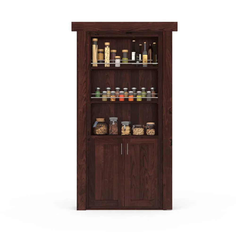 Hidden Flush Mount Knotty Alder Spice Rack Door - Image 11