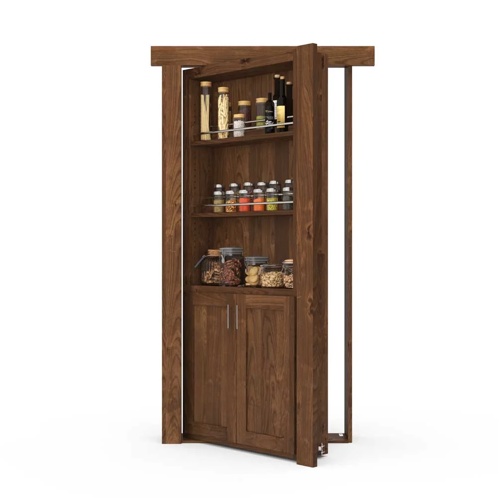 Hidden Flush Mount Knotty Alder Spice Rack Door - Image 5