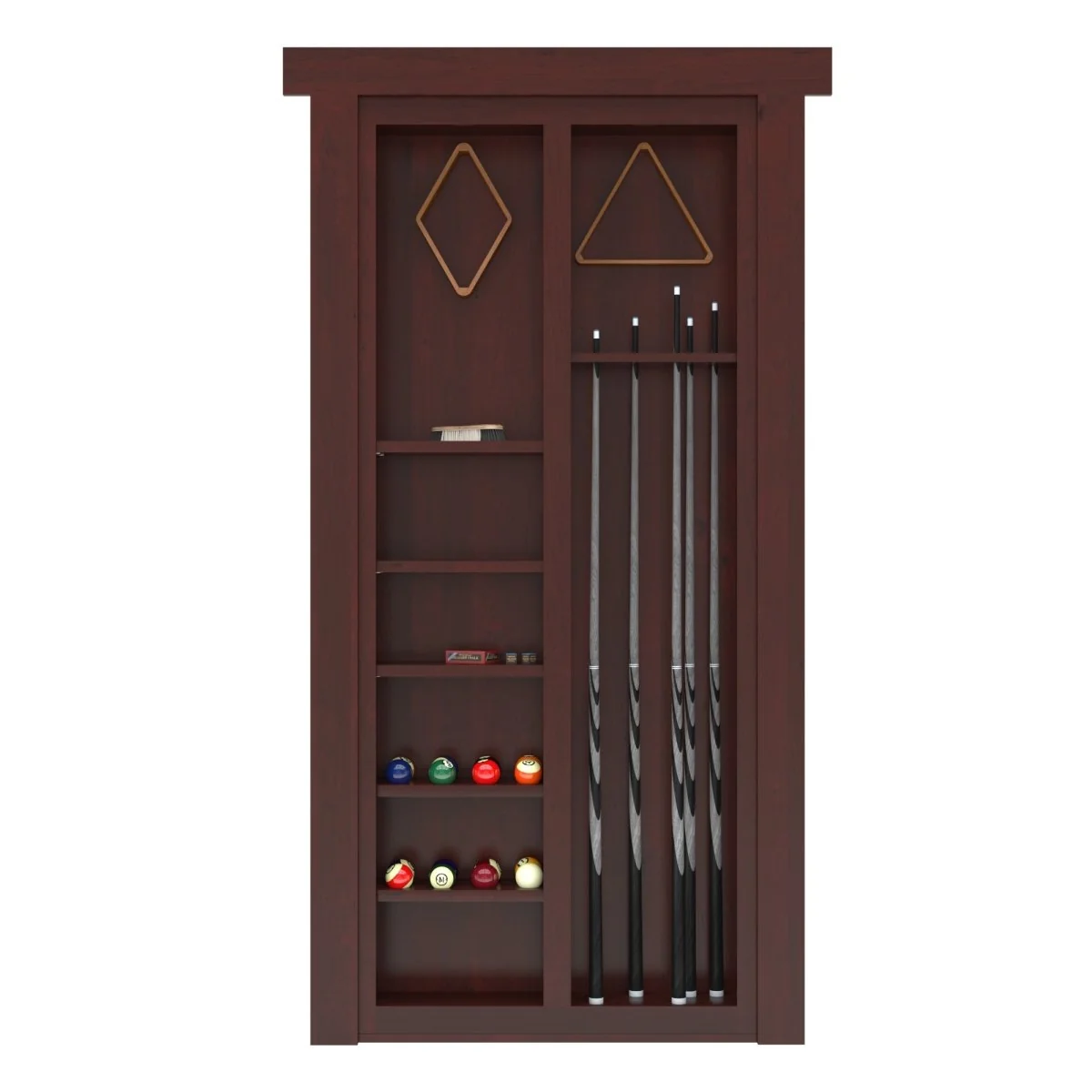 Hidden Flush Mount Knotty Alder Pool Cue Door - Image 9