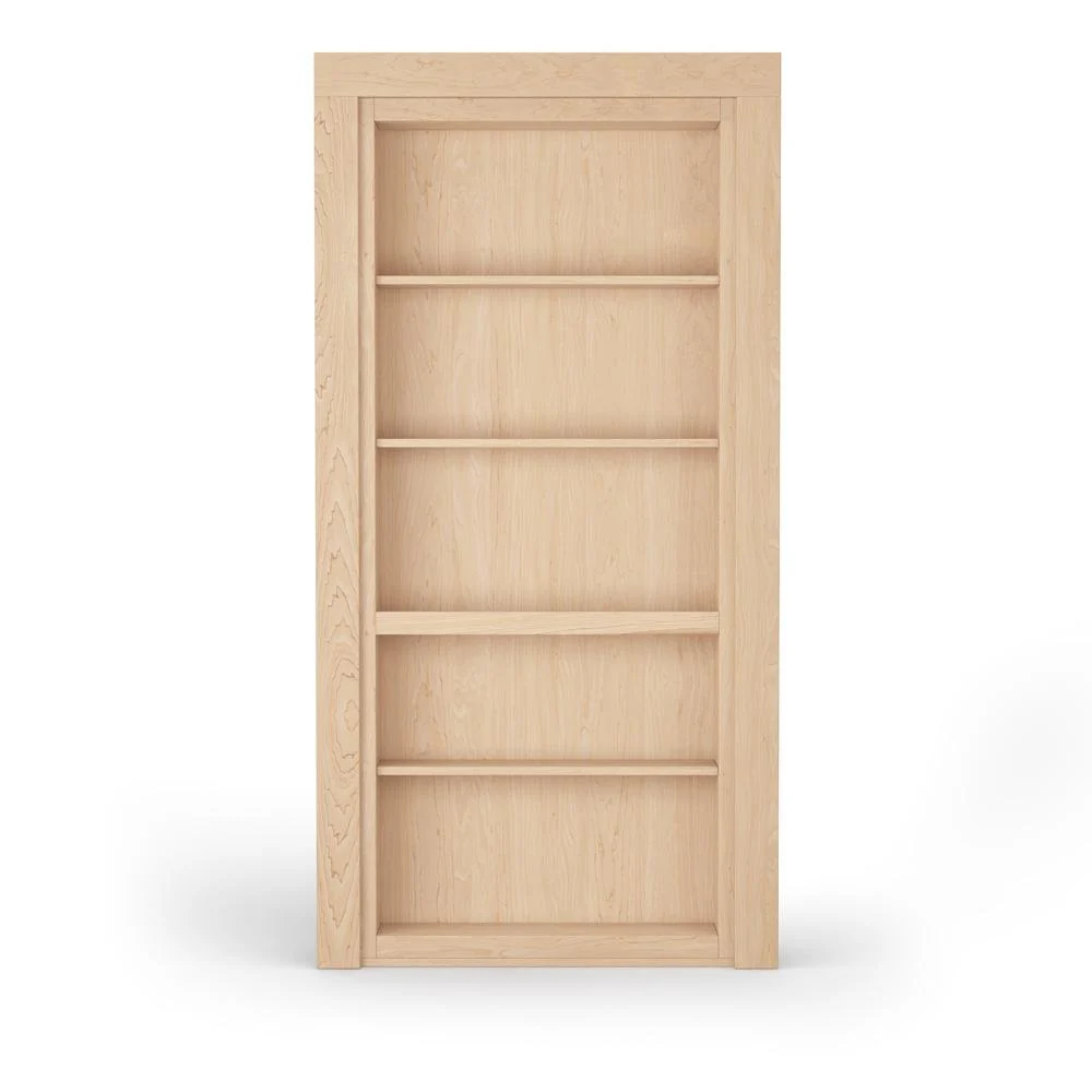 Single Flush Mount Maple Hidden Bookcase Door - Image 13