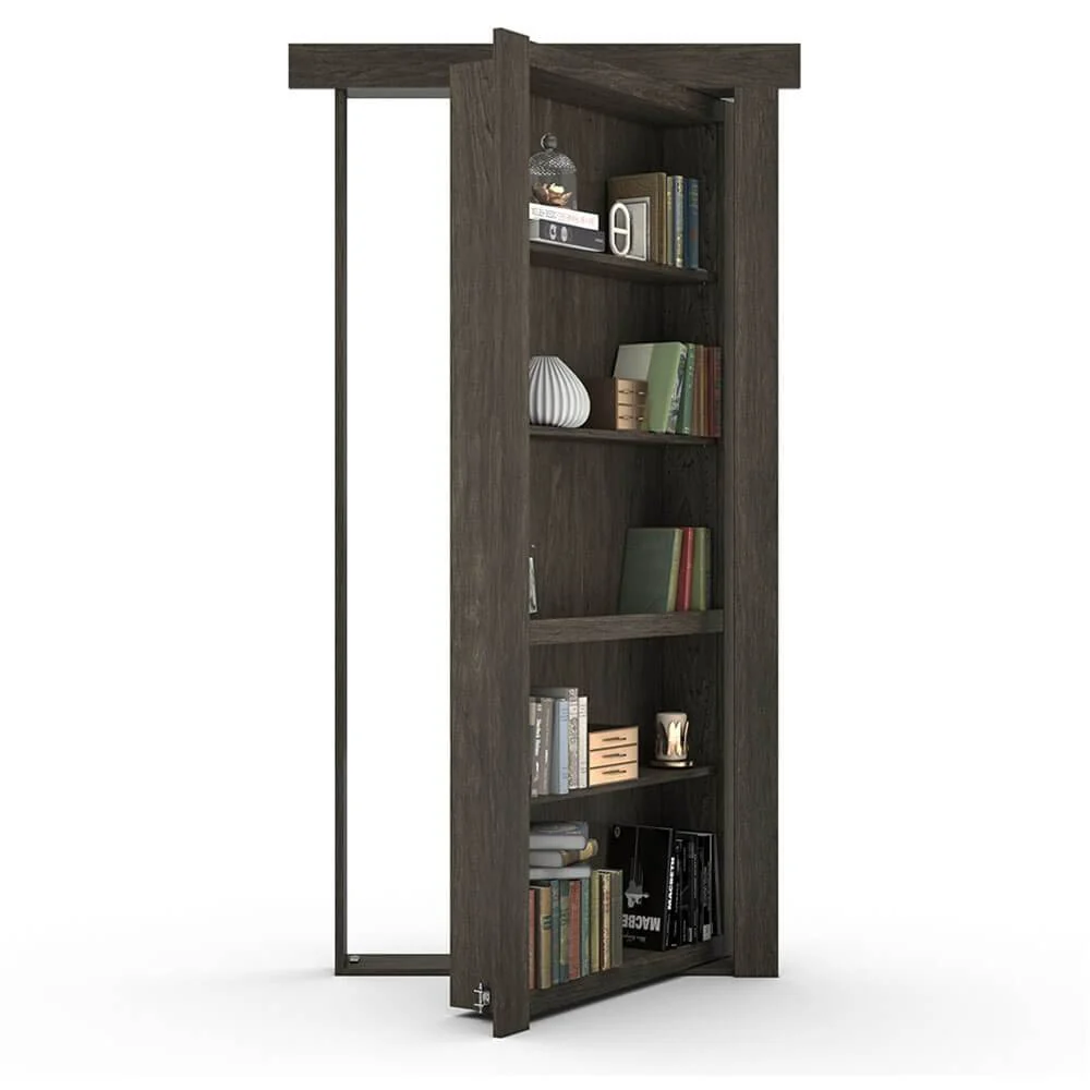 Single Flush Mount Maple Hidden Bookcase Door - Image 3