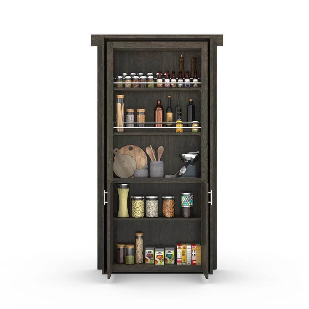 Hidden Flush Mount Maple Pantry Door - Image 12