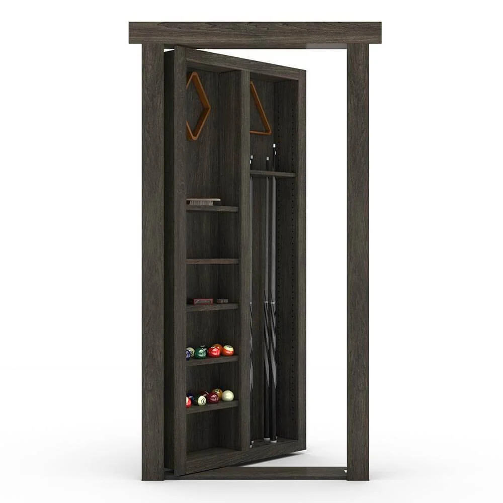 Hidden Flush Mount Maple Pool Cue Door - Image 3