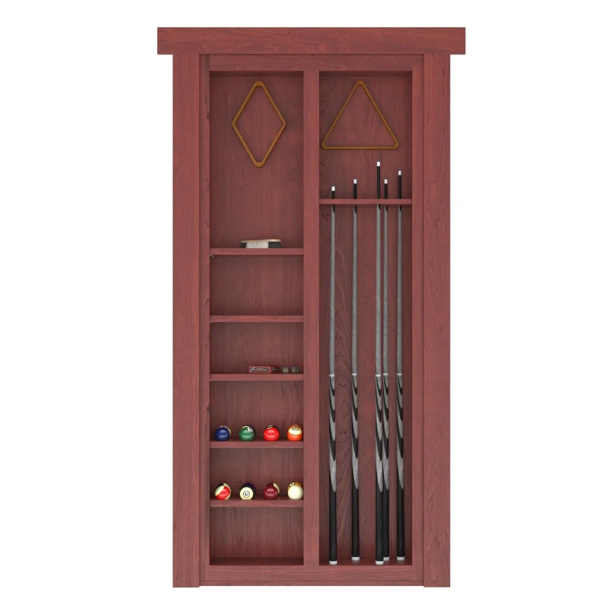 Hidden Flush Mount Maple Pool Cue Door - Image 9