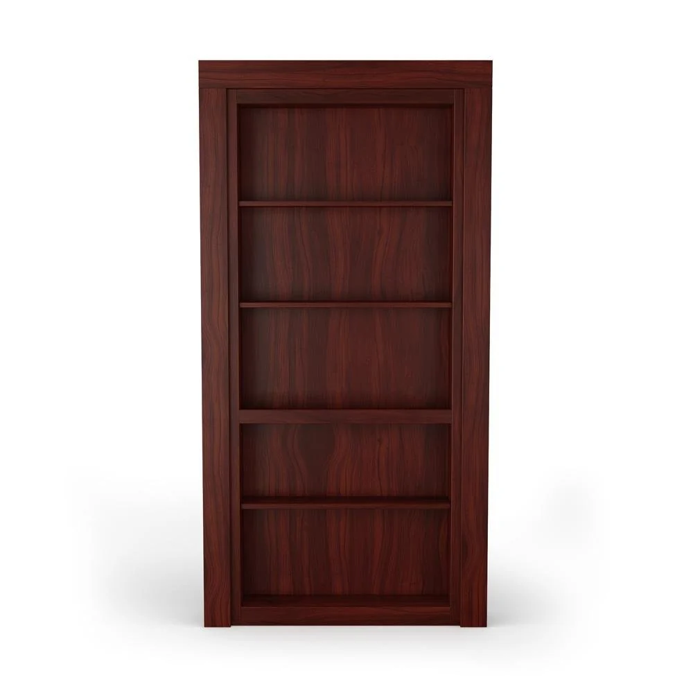 Single Flush Mount Walnut Hidden Bookcase Door - Image 12
