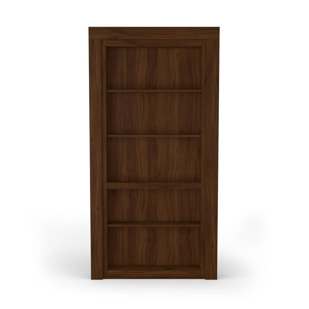 Single Flush Mount Walnut Hidden Bookcase Door - Image 14