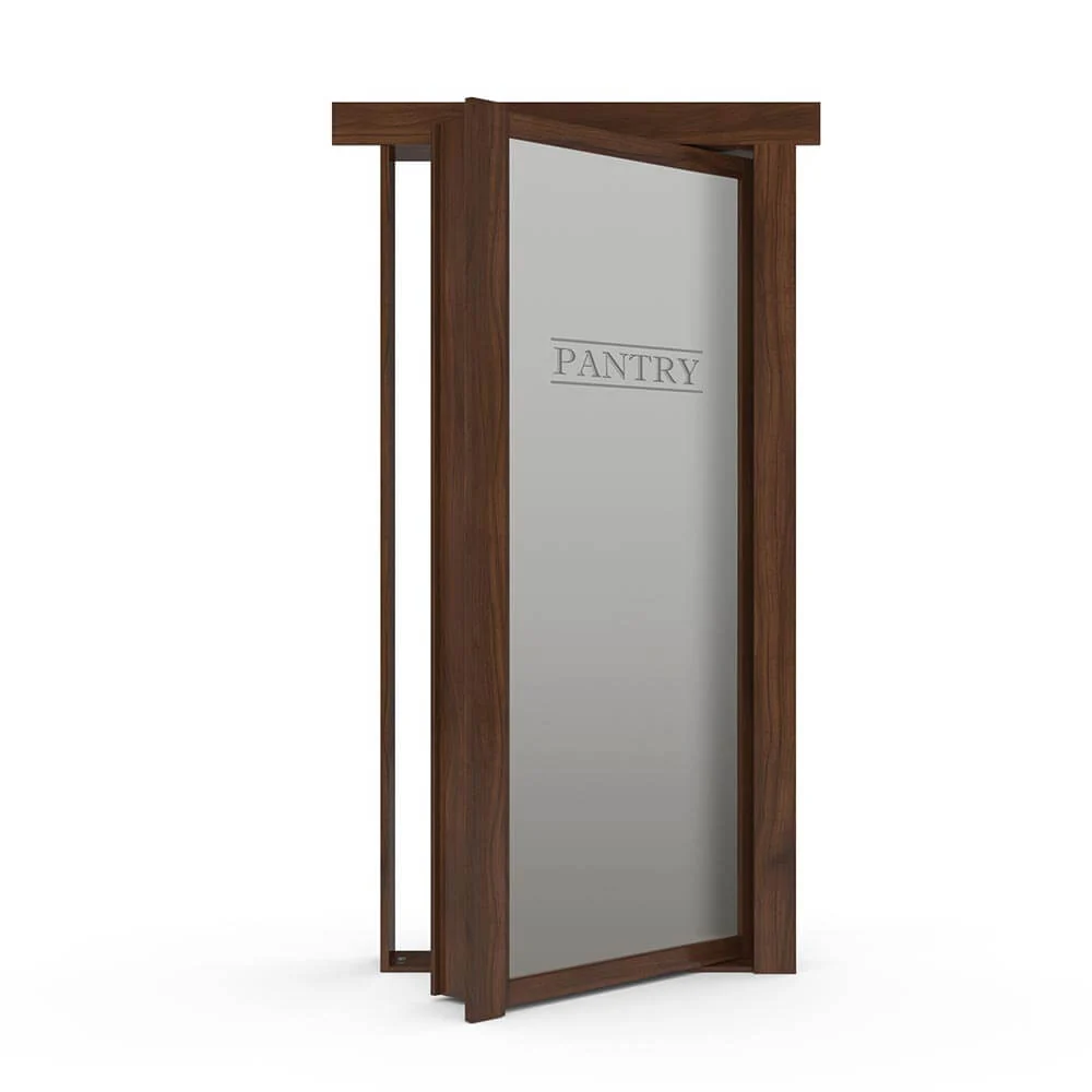 Hidden Flush Mount Walnut Pantry Door - Image 4