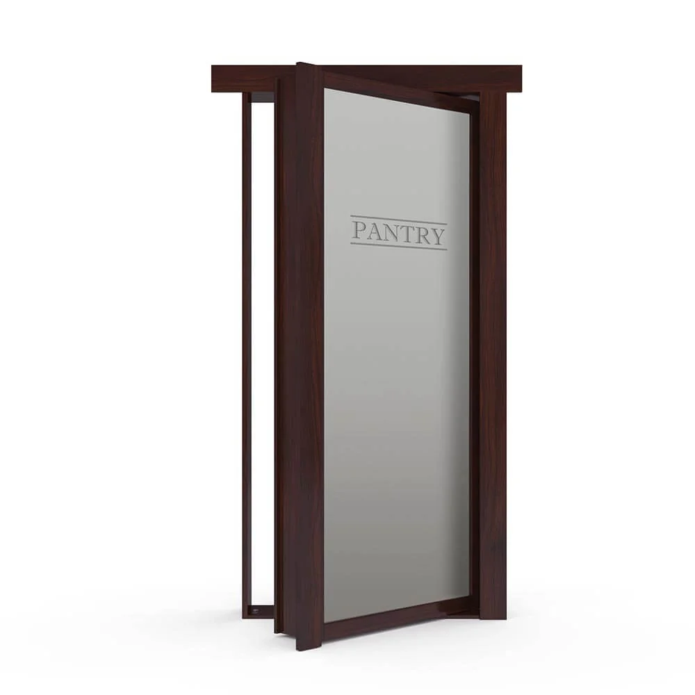 Hidden Flush Mount Walnut Pantry Door - Image 5