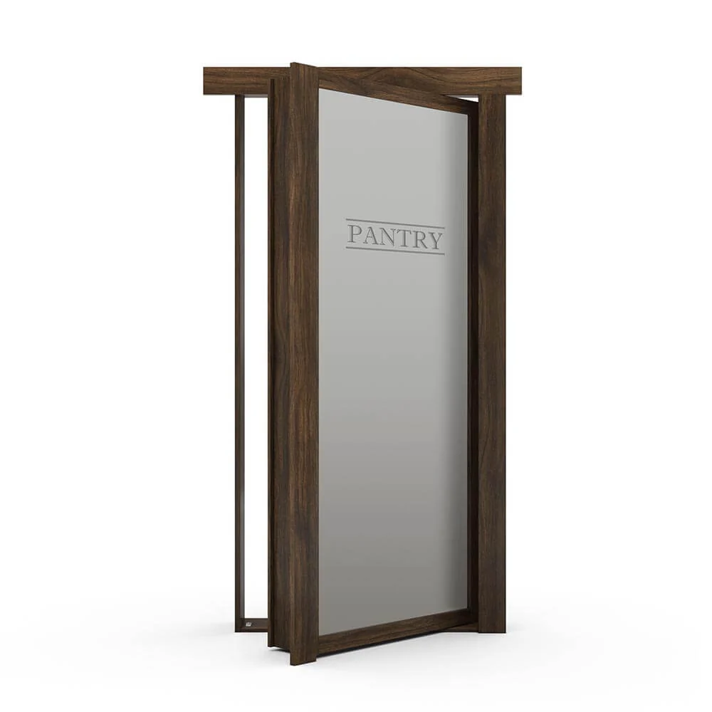 Hidden Flush Mount Walnut Pantry Door - Image 6