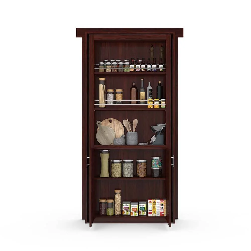 Hidden Flush Mount Walnut Pantry Door - Image 9