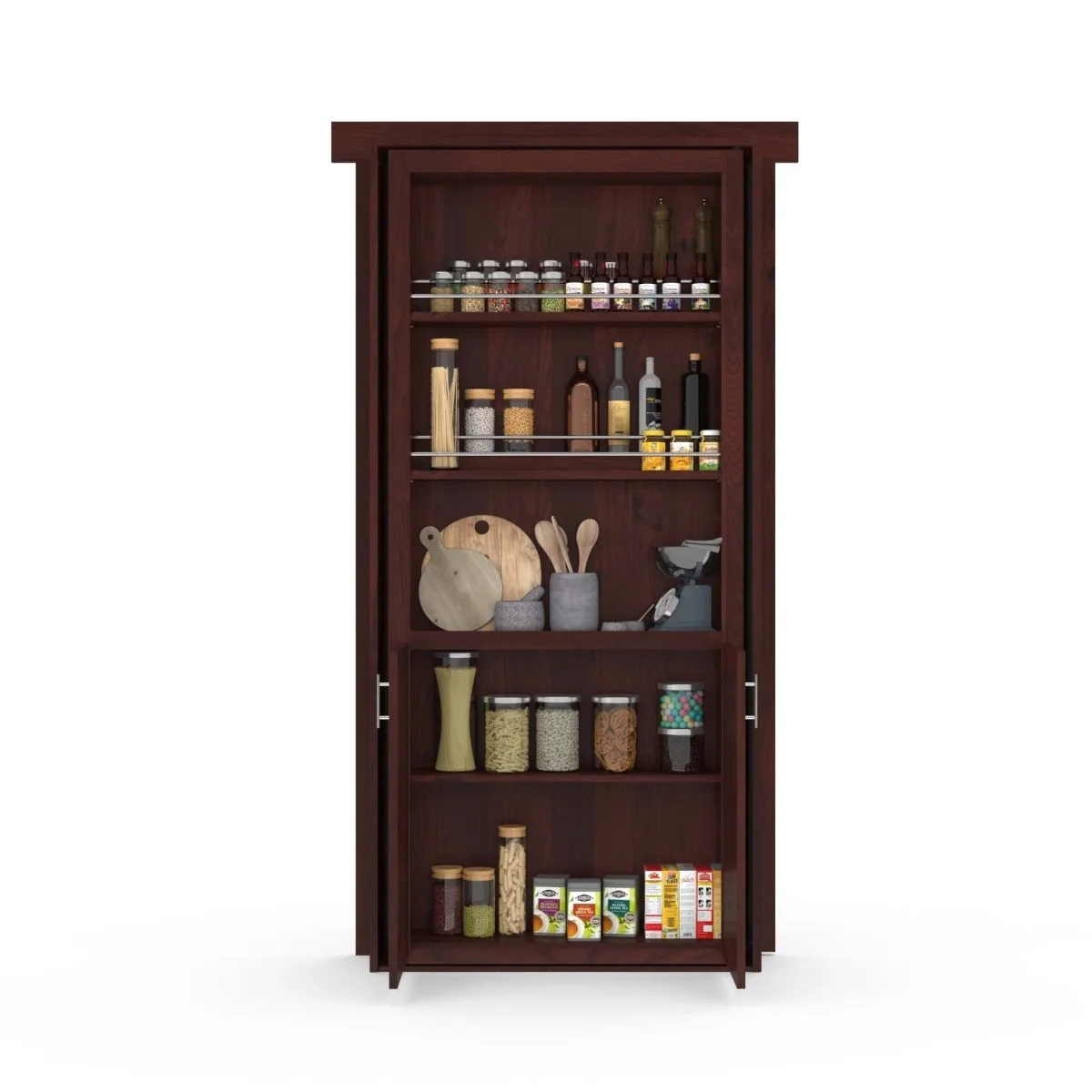 Hidden Flush Mount Knotty Alder Pantry Door - Image 10
