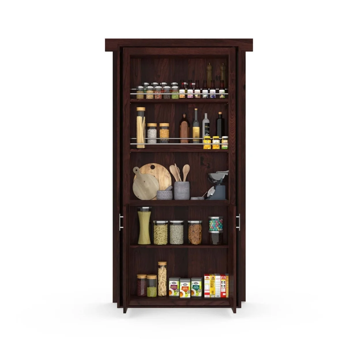 Hidden Flush Mount Knotty Alder Pantry Door - Image 11