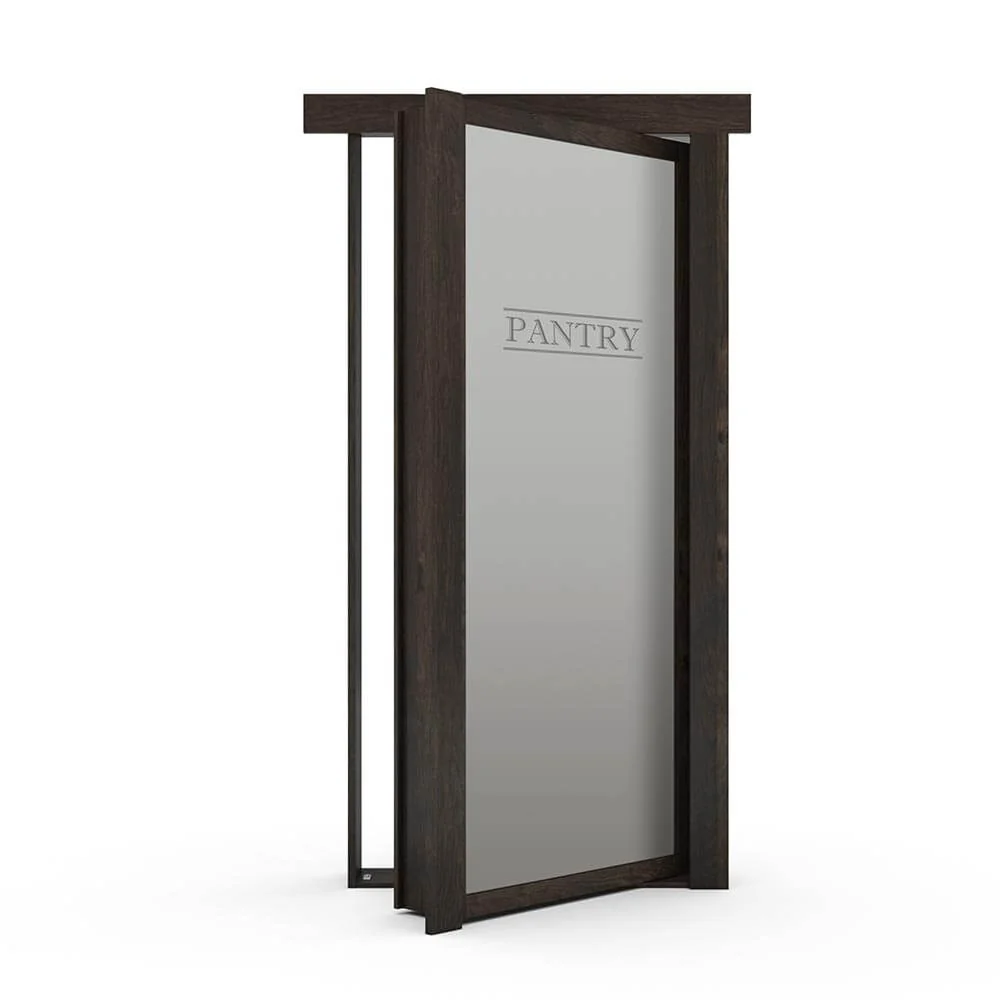 Hidden Flush Mount Knotty Alder Pantry Door - Image 6