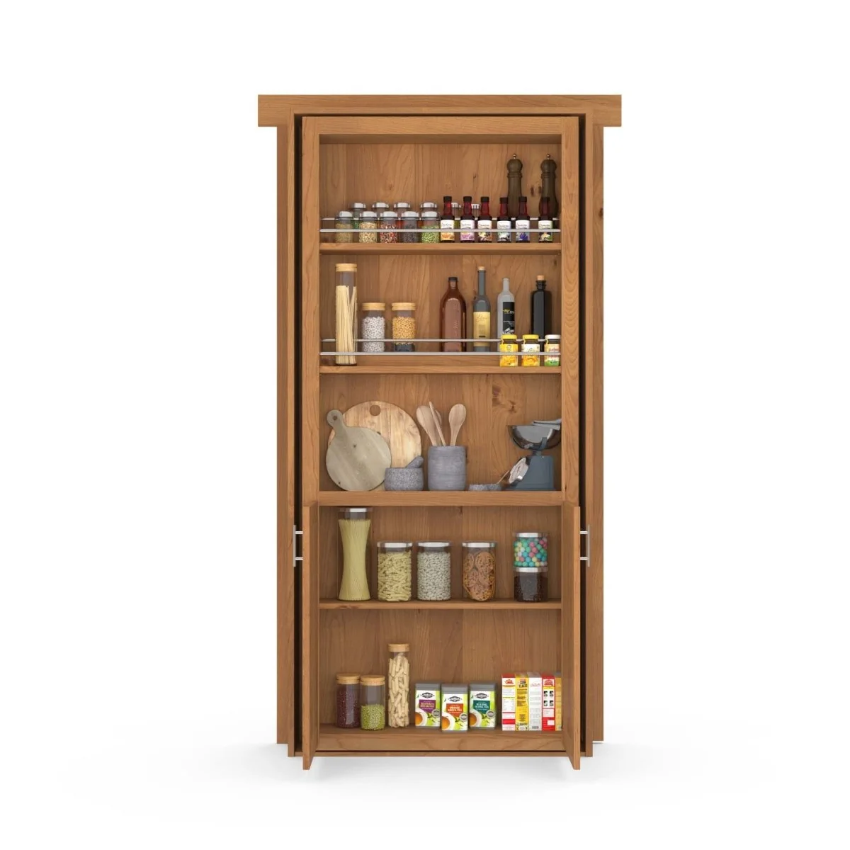 Hidden Flush Mount Knotty Alder Pantry Door - Image 8