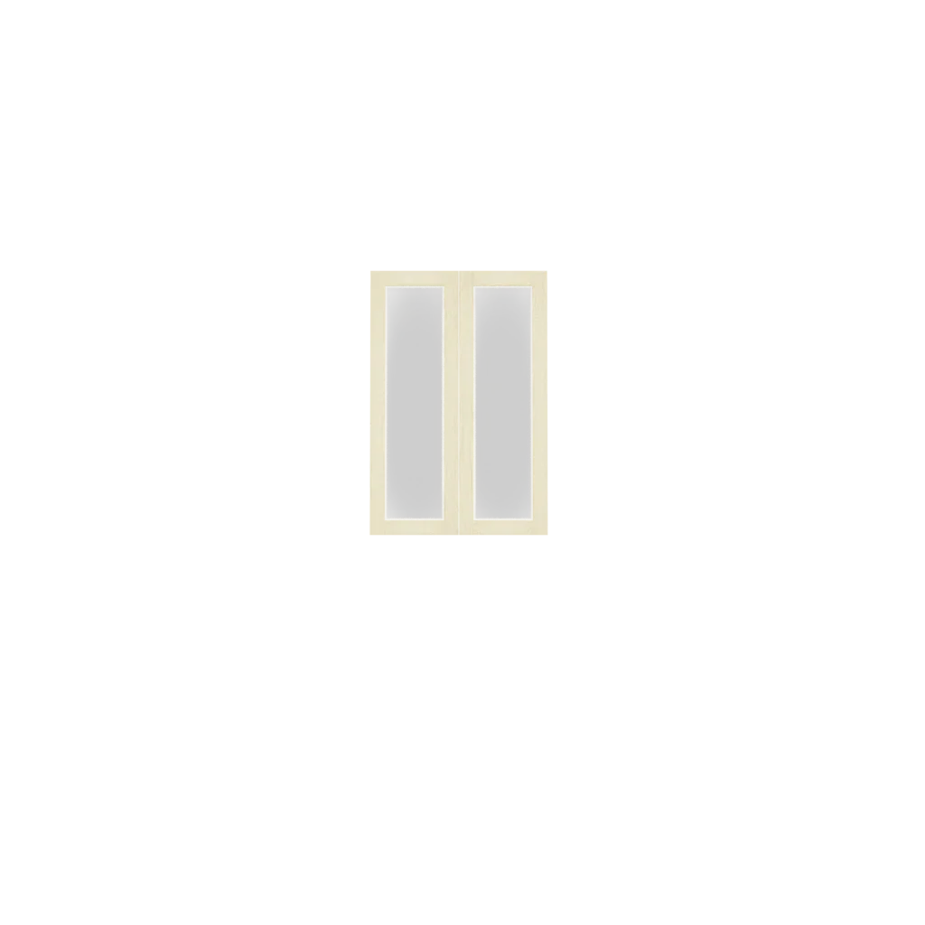 Upper Glass Panel Cabinet Door (White Oak) (Single Door) - Image 4