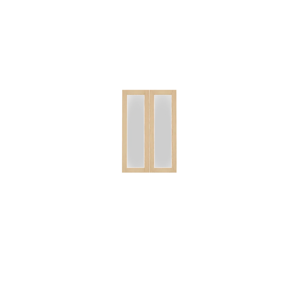 Upper Inset Glass Panel Cabinet Door (White Oak) (Single Door) - Image 3