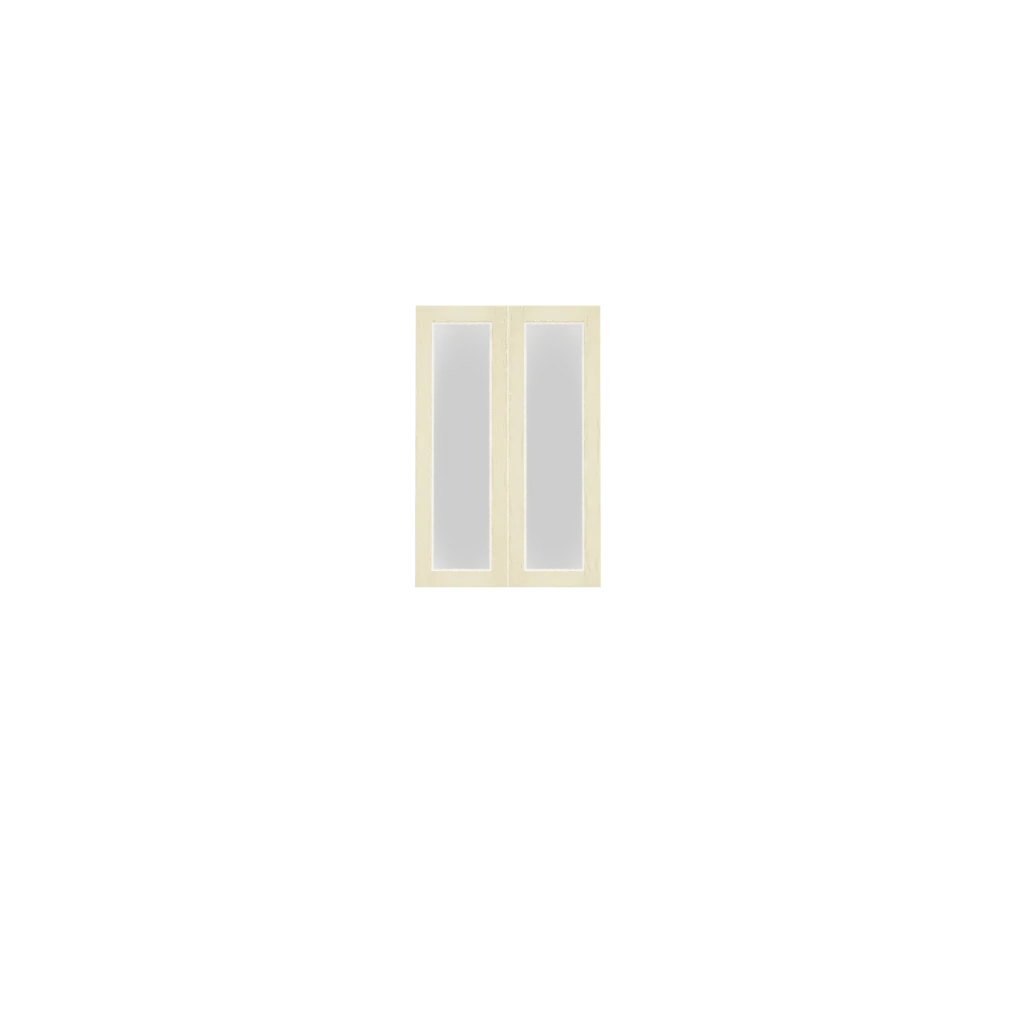 Upper Inset Glass Panel Cabinet Door (White Oak) (Single Door) - Image 4
