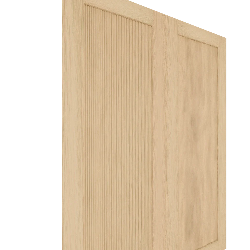 Upper Reeded Shaker Cabinet Door (White Oak) (Single Door)