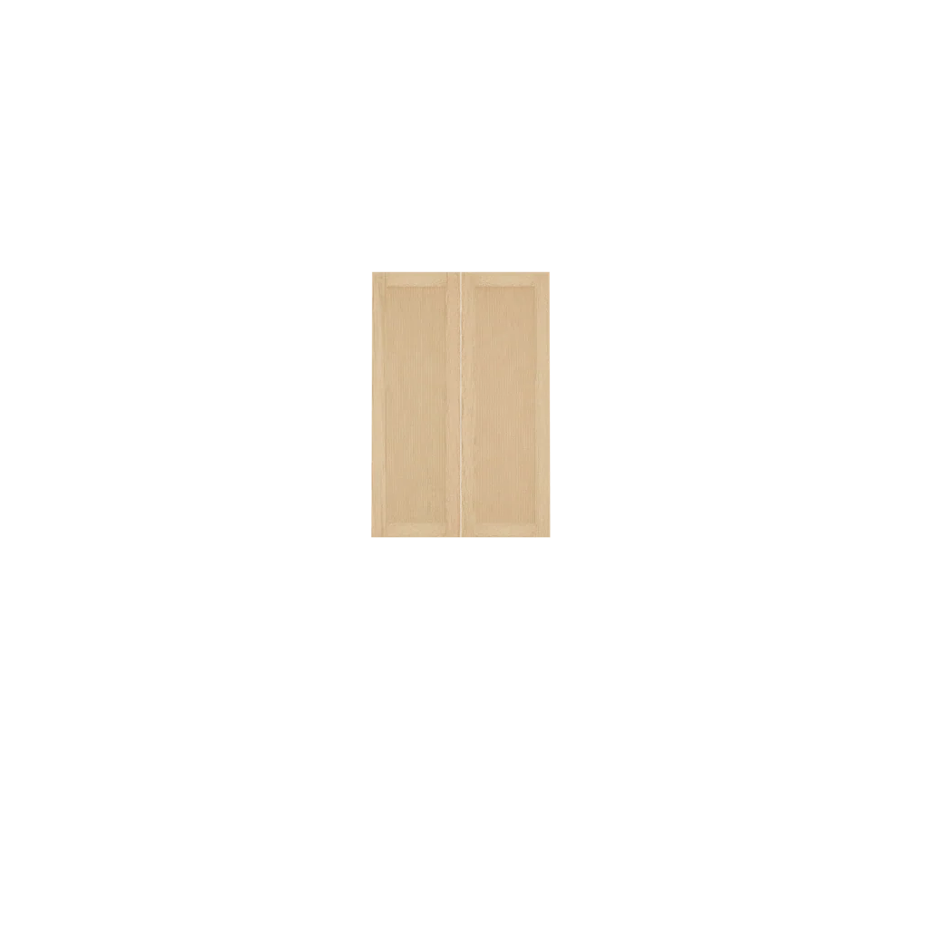 Upper Reeded Shaker Cabinet Door (White Oak) (Single Door) - Image 3
